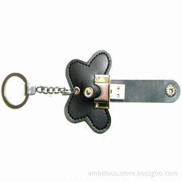 8GB Leather USB Flash Drive, RoHS Directive-compliant